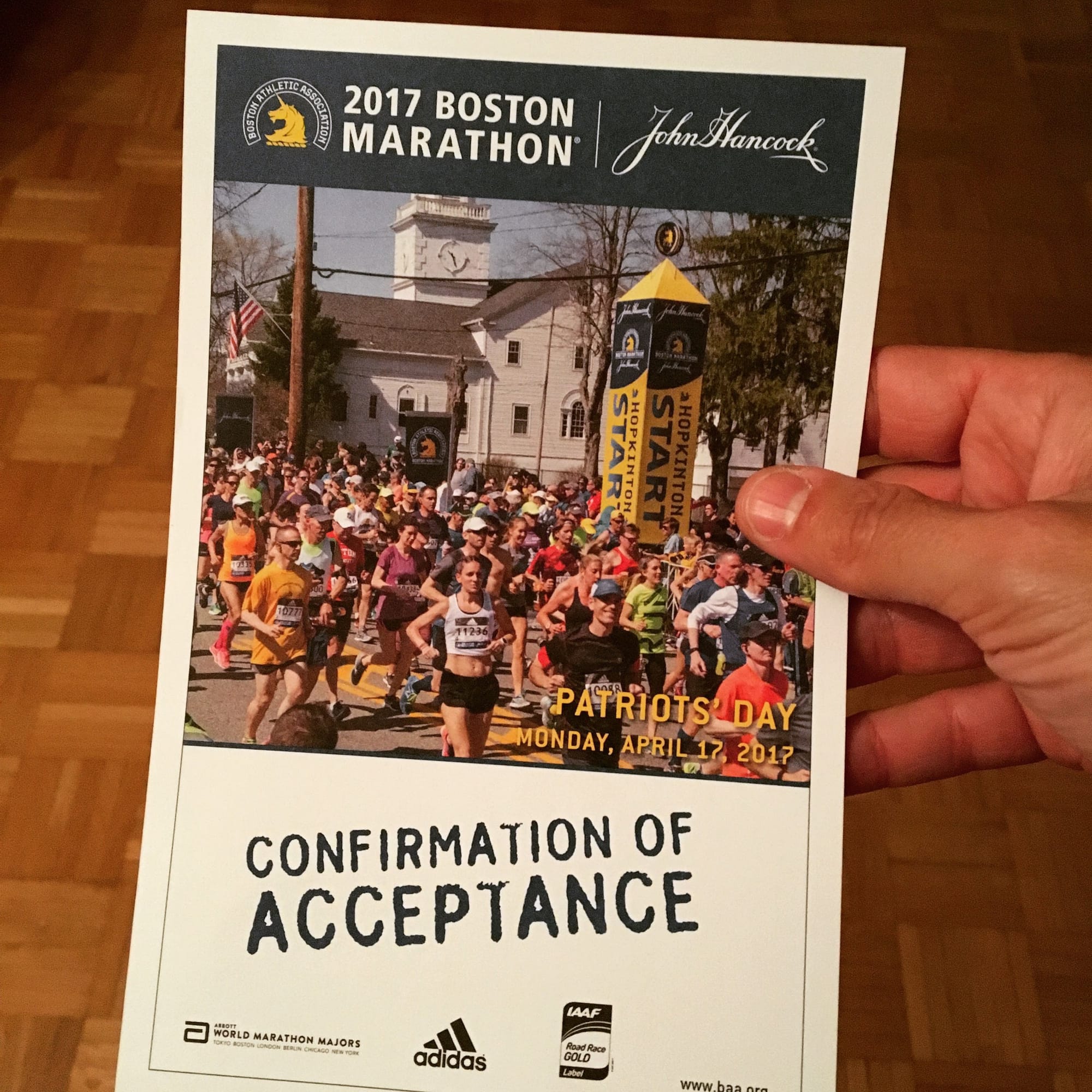 Boston Acceptance Card